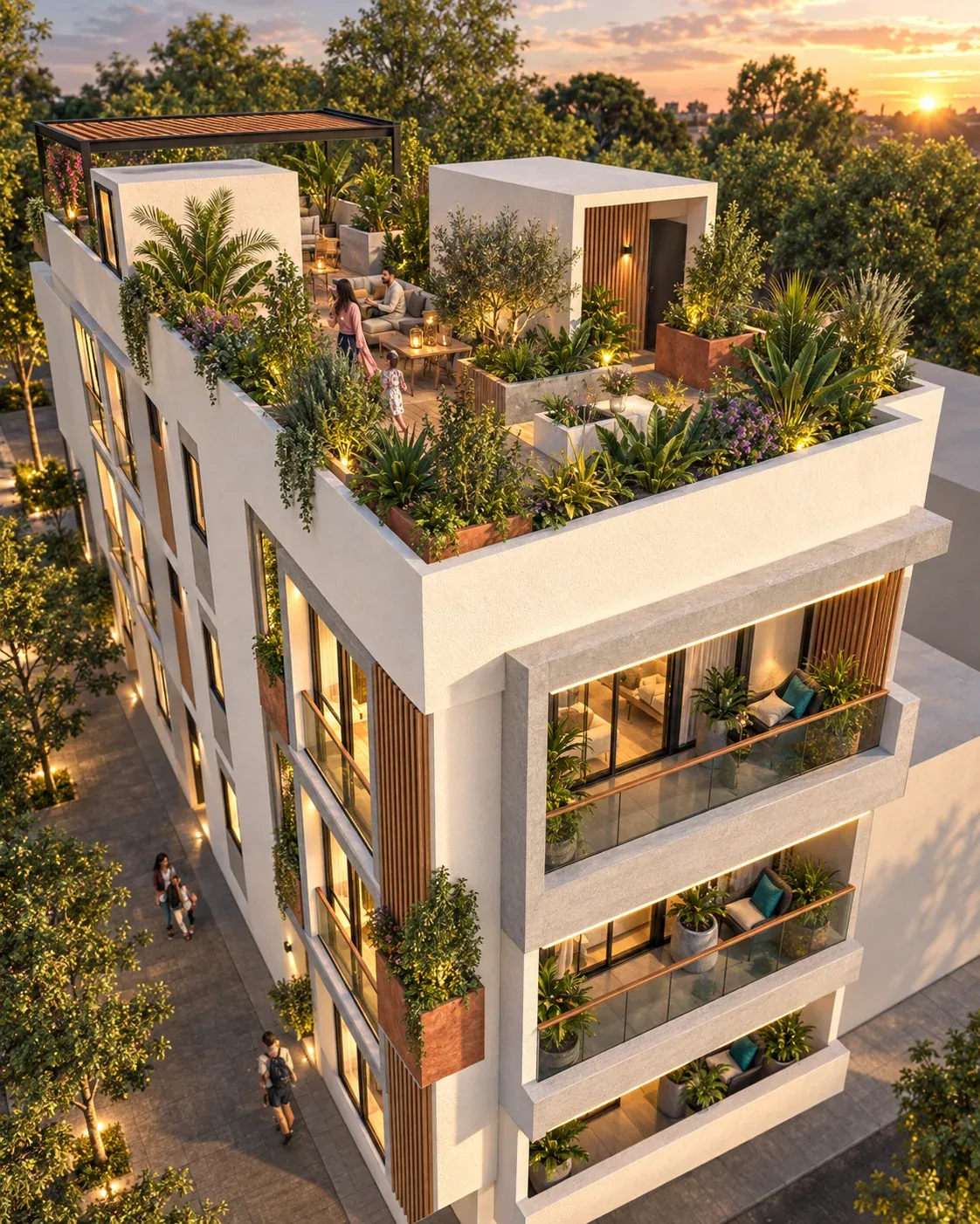Edificio en esquina · Vista 02. Imagen de propuesta · Fachada