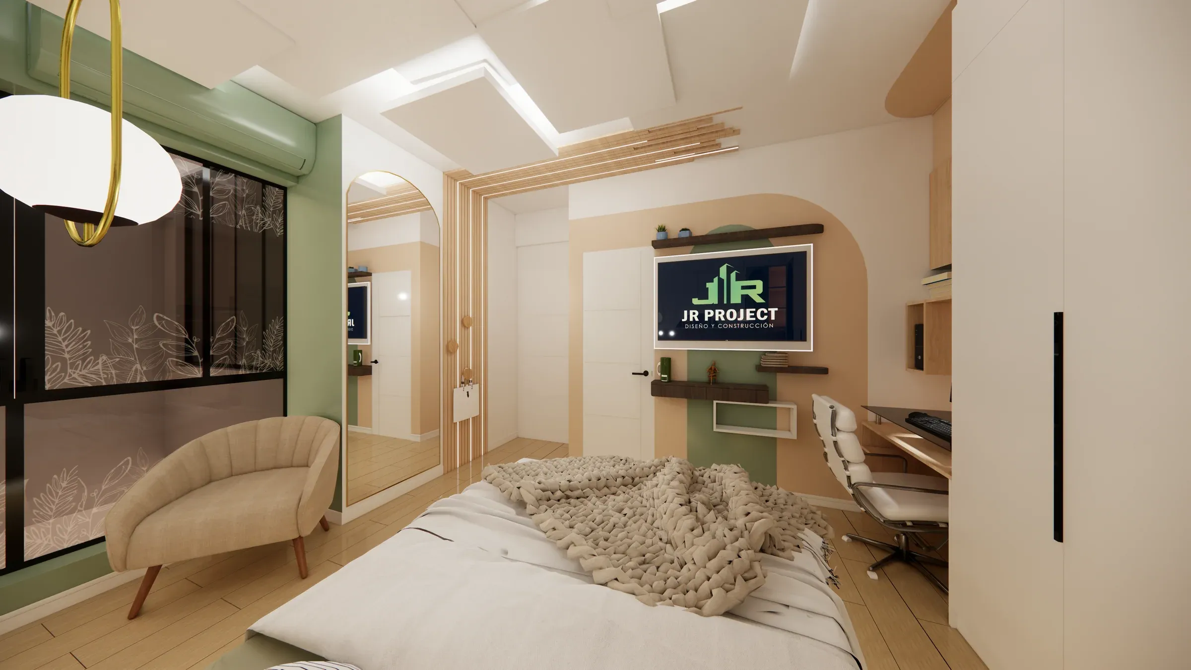 Multifamiliar Los Olivos · Vista 52. Departamentos por nivel · Visualización 3D