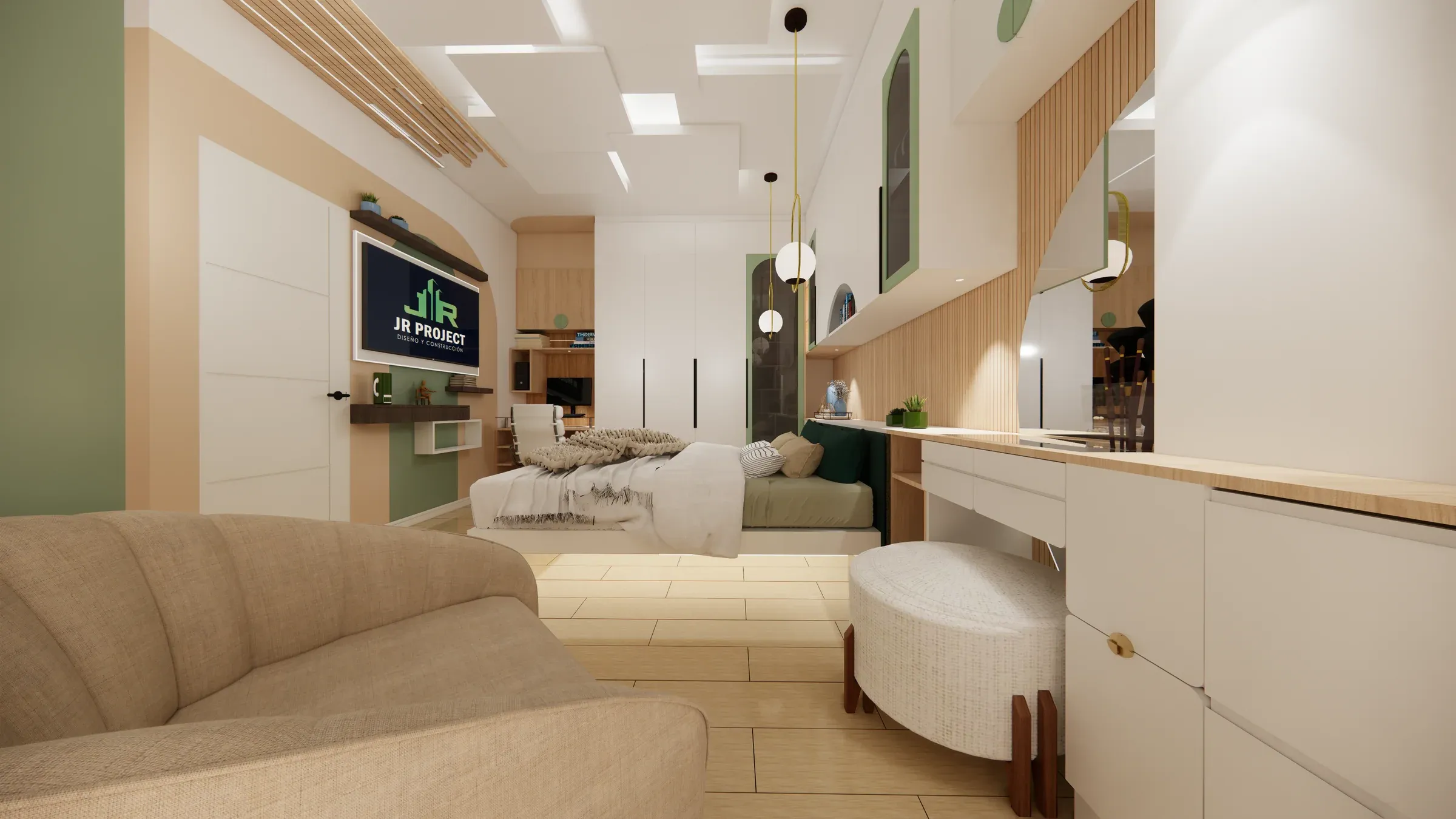 Multifamiliar Los Olivos · Vista 53. Departamentos por nivel · Visualización 3D