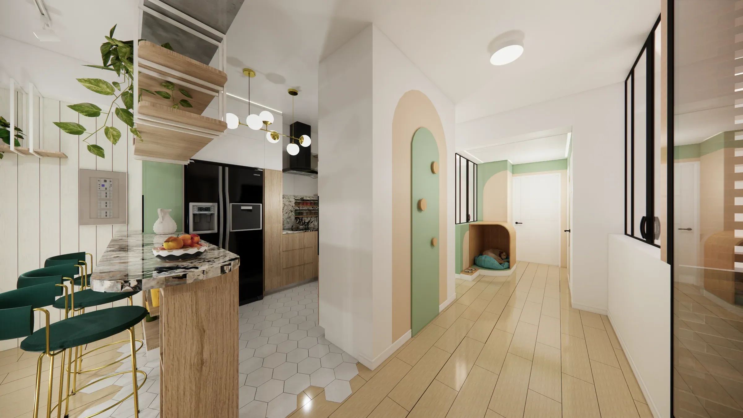 Multifamiliar Los Olivos · Vista 41. Departamentos por nivel · Visualización 3D