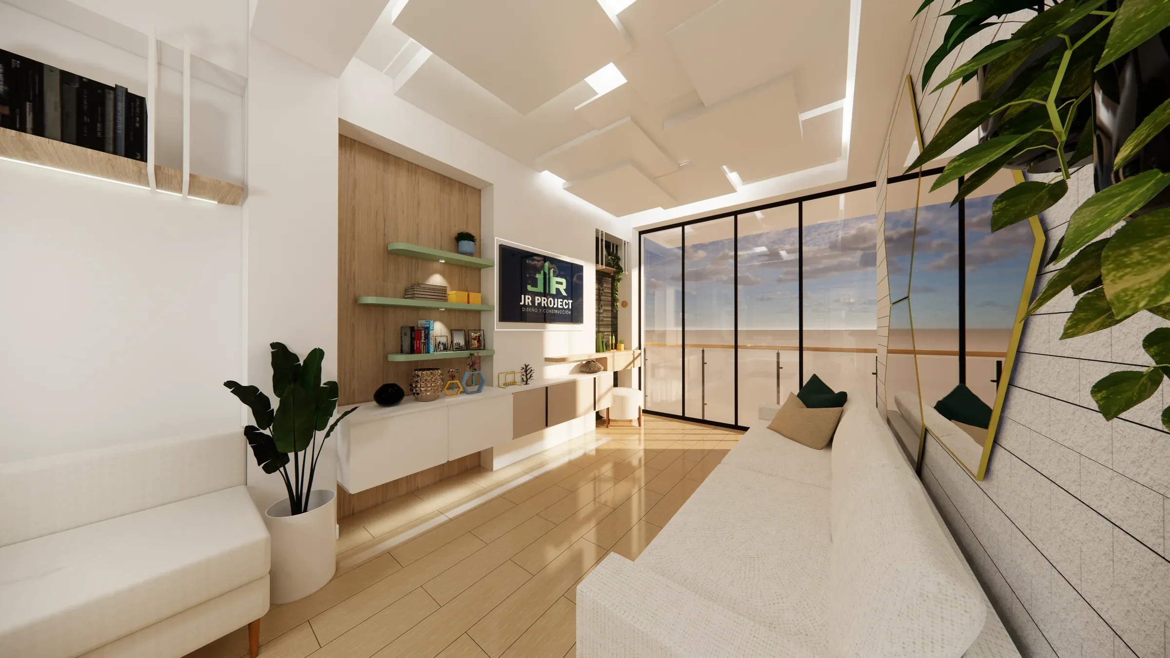 Multifamiliar Los Olivos · Vista 45. Departamentos por nivel · Visualización 3D